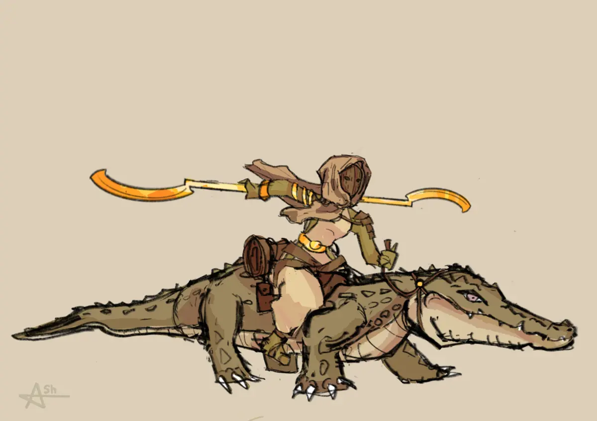 Nile Alligator, by Ash Sinclair